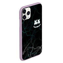 Чехол iPhone 11 Pro матовый Marshmello Dark Smile, цвет: 3D-сиреневый — фото 2