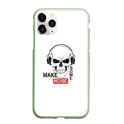 Чехол iPhone 11 Pro матовый Make some noise, цвет: 3D-салатовый