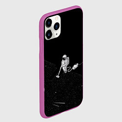 Чехол iPhone 11 Pro матовый Космический клининг, цвет: 3D-фиолетовый — фото 2