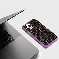 Чехол iPhone 11 Pro матовый Дух Нового года, цвет: 3D-фиолетовый — фото 2