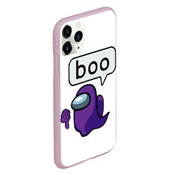 Чехол iPhone 11 Pro матовый BOO Among Us, цвет: 3D-розовый — фото 2