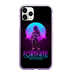 Чехол iPhone 11 Pro матовый Fortnite, цвет: 3D-сиреневый