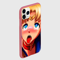 Чехол iPhone 11 Pro матовый SAILOR MOON AHEGAO, цвет: 3D-малиновый — фото 2