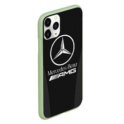 Чехол iPhone 11 Pro матовый MERCEDES-BENZ, цвет: 3D-салатовый — фото 2