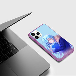 Чехол iPhone 11 Pro матовый Slime, цвет: 3D-фиолетовый — фото 2
