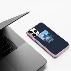 Чехол iPhone 11 Pro матовый Slime, цвет: 3D-розовый — фото 2