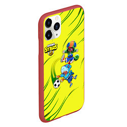 Чехол iPhone 11 Pro матовый Brawl Stars футбол, цвет: 3D-красный — фото 2