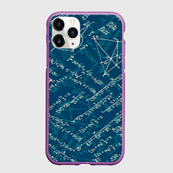 Чехол iPhone 11 Pro матовый Математика, цвет: 3D-фиолетовый