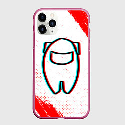 Чехол iPhone 11 Pro матовый AMONG US АМОНГ АС, цвет: 3D-малиновый