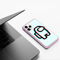 Чехол iPhone 11 Pro матовый AMONG US АМОНГ АС, цвет: 3D-розовый — фото 2