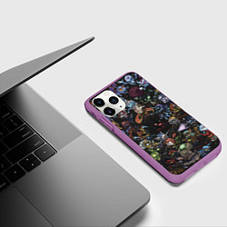 Чехол iPhone 11 Pro матовый Heros Dota 2, цвет: 3D-фиолетовый — фото 2