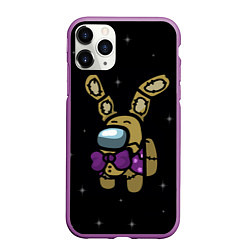 Чехол iPhone 11 Pro матовый AMONG US, цвет: 3D-фиолетовый