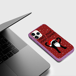 Чехол iPhone 11 Pro матовый Новогодний ЪУЪ, цвет: 3D-фиолетовый — фото 2