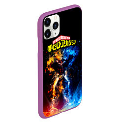 Чехол iPhone 11 Pro матовый Моя геройская академия, цвет: 3D-фиолетовый — фото 2