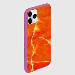 Чехол iPhone 11 Pro матовый Молния, цвет: 3D-фиолетовый — фото 2