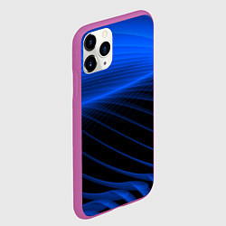 Чехол iPhone 11 Pro матовый Неоновые лучи, цвет: 3D-фиолетовый — фото 2