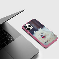 Чехол iPhone 11 Pro матовый САМОЕД, цвет: 3D-малиновый — фото 2