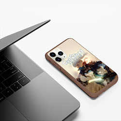 Чехол iPhone 11 Pro матовый Genshin Impact, цвет: 3D-коричневый — фото 2