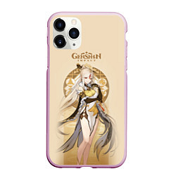 Чехол iPhone 11 Pro матовый Genshin Impact, цвет: 3D-розовый