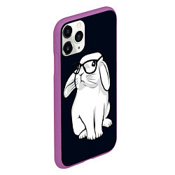 Чехол iPhone 11 Pro матовый Кролик Хипстер, цвет: 3D-фиолетовый — фото 2