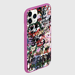 Чехол iPhone 11 Pro матовый Street graffiti, цвет: 3D-фиолетовый — фото 2