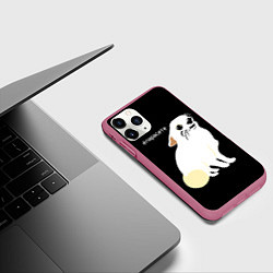 Чехол iPhone 11 Pro матовый Ёпарасете, цвет: 3D-малиновый — фото 2