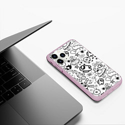 Чехол iPhone 11 Pro матовый AMONG US, цвет: 3D-розовый — фото 2