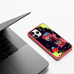 Чехол iPhone 11 Pro матовый AMONG US - MONSTER, цвет: 3D-красный — фото 2