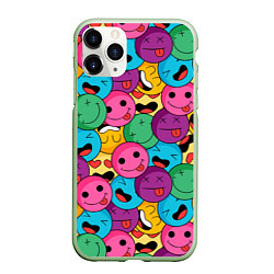 Чехол iPhone 11 Pro матовый Pattern, цвет: 3D-салатовый