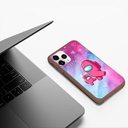 Чехол iPhone 11 Pro матовый Among Us Baby Z, цвет: 3D-коричневый — фото 2