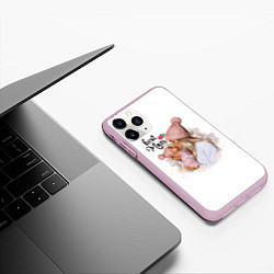 Чехол iPhone 11 Pro матовый Best Mom, цвет: 3D-розовый — фото 2