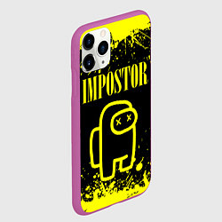 Чехол iPhone 11 Pro матовый AMONG US IMPOSTOR, цвет: 3D-фиолетовый — фото 2