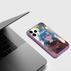 Чехол iPhone 11 Pro матовый Rem Slayer, цвет: 3D-фиолетовый — фото 2