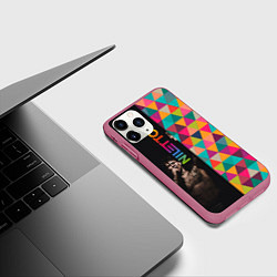 Чехол iPhone 11 Pro матовый NILETTO, цвет: 3D-малиновый — фото 2