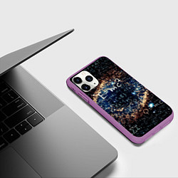 Чехол iPhone 11 Pro матовый Формула Вселенной, цвет: 3D-фиолетовый — фото 2