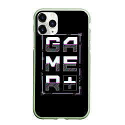 Чехол iPhone 11 Pro матовый Gamer, цвет: 3D-салатовый