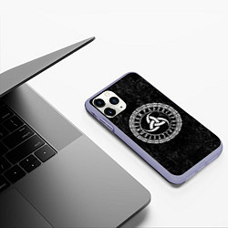Чехол iPhone 11 Pro матовый Рог Одина, цвет: 3D-светло-сиреневый — фото 2