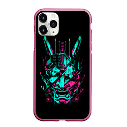 Чехол iPhone 11 Pro матовый Cyber Samurai, цвет: 3D-малиновый