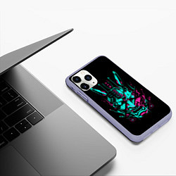 Чехол iPhone 11 Pro матовый Cyber Samurai, цвет: 3D-светло-сиреневый — фото 2