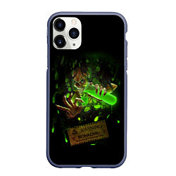 Чехол iPhone 11 Pro матовый BIOHAZARD, цвет: 3D-серый