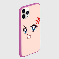 Чехол iPhone 11 Pro матовый Angry anime girl, цвет: 3D-фиолетовый — фото 2