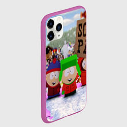 Чехол iPhone 11 Pro матовый Южный Парк South Park, цвет: 3D-фиолетовый — фото 2