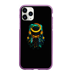 Чехол iPhone 11 Pro матовый Cyber Samurai, цвет: 3D-фиолетовый