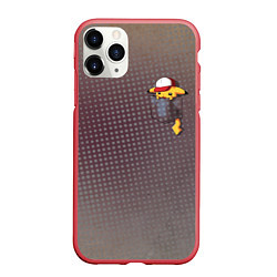 Чехол iPhone 11 Pro матовый Покемон, цвет: 3D-красный