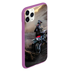 Чехол iPhone 11 Pro матовый Душа питбайкера, цвет: 3D-фиолетовый — фото 2