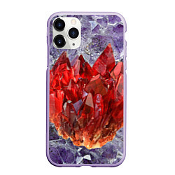 Чехол iPhone 11 Pro матовый Роза инков, цвет: 3D-светло-сиреневый