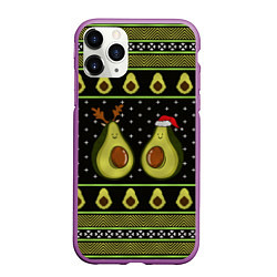 Чехол iPhone 11 Pro матовый Avo christmas, цвет: 3D-фиолетовый