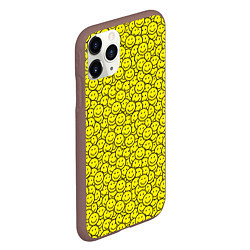 Чехол iPhone 11 Pro матовый Смайлики, цвет: 3D-коричневый — фото 2