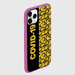 Чехол iPhone 11 Pro матовый COVID-19, цвет: 3D-фиолетовый — фото 2