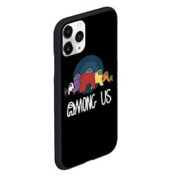 Чехол iPhone 11 Pro матовый AMONG US, цвет: 3D-черный — фото 2
